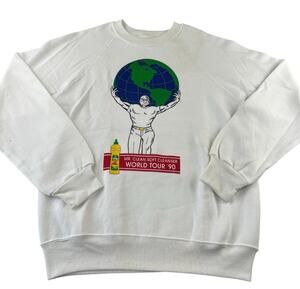Bassett Walker Vintage Mr. Clean World Tour 1990 Promo Sweatshirt Size XL
